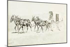 One of Williamson's Stages, C.1892-Frederic Sackrider Remington-Mounted Giclee Print