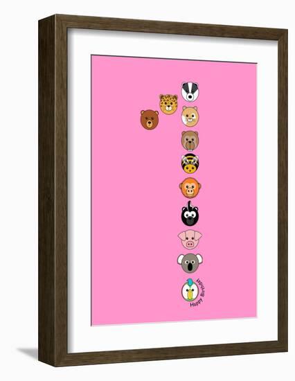 One On Pink-null-Framed Art Print