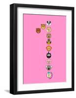 One On Pink-null-Framed Art Print