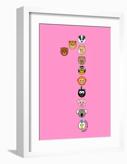 One On Pink-null-Framed Art Print