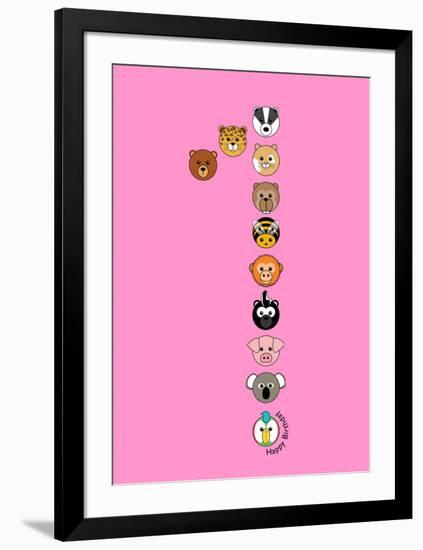 One On Pink-null-Framed Giclee Print