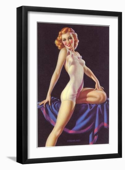 One Piece Lingerie-null-Framed Art Print