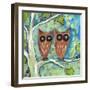 One Plus One Owls-Wyanne-Framed Giclee Print
