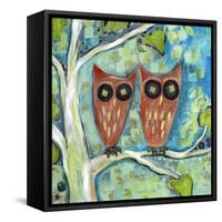 One Plus One Owls-Wyanne-Framed Stretched Canvas