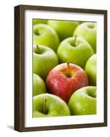 One Red Apple Among Green Apples-Greg Elms-Framed Photographic Print