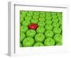 One Red Apple On A Background Of Green Apples-Maestriadiz-Framed Art Print