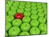 One Red Apple On A Background Of Green Apples-Maestriadiz-Mounted Art Print