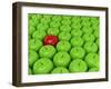 One Red Apple On A Background Of Green Apples-Maestriadiz-Framed Art Print