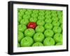 One Red Apple On A Background Of Green Apples-Maestriadiz-Framed Art Print