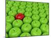 One Red Apple On A Background Of Green Apples-Maestriadiz-Mounted Art Print