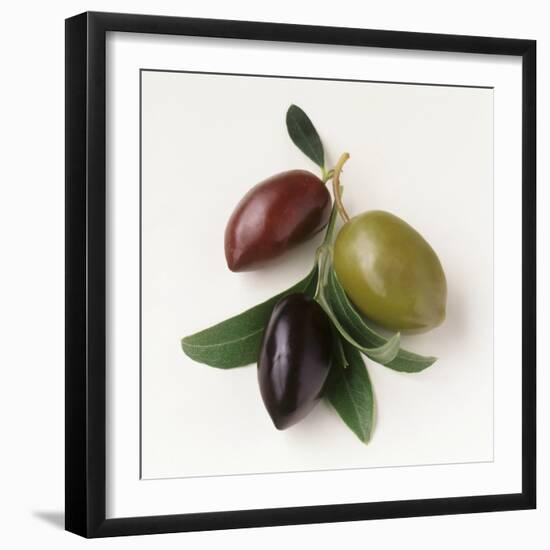 One Red, One Green and One Black Olive-Luzia Ellert-Framed Photographic Print