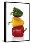 One Red, One Yellow and One Green Pepper, Stacked-Dieter Heinemann-Framed Stretched Canvas