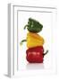 One Red, One Yellow and One Green Pepper, Stacked-Dieter Heinemann-Framed Photographic Print