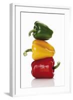 One Red, One Yellow and One Green Pepper, Stacked-Dieter Heinemann-Framed Photographic Print