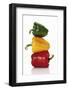 One Red, One Yellow and One Green Pepper, Stacked-Dieter Heinemann-Framed Photographic Print