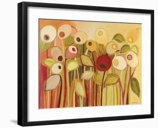 One Red Posie-Jennifer Lommers-Framed Giclee Print