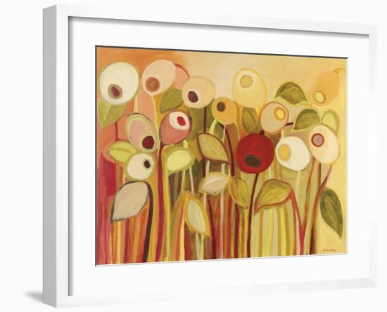 One Red Posie-Jennifer Lommers-Framed Giclee Print