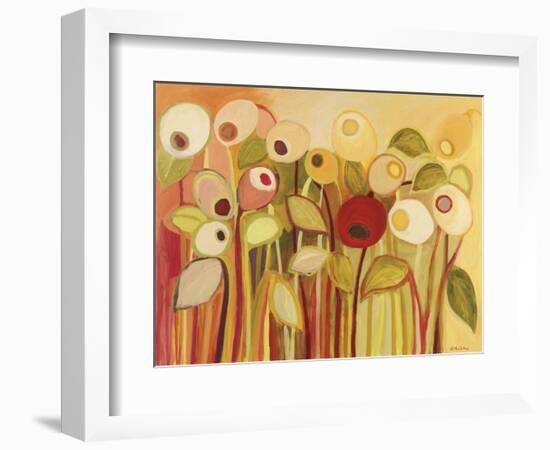 One Red Posie-Jennifer Lommers-Framed Art Print