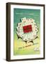 One Red Stamp Book - for 18 Inland Letters-Stan Krol-Framed Art Print