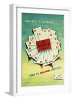 One Red Stamp Book - for 18 Inland Letters-Stan Krol-Framed Art Print