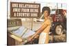 One Relationship Away From Being Country Song Funny Poste-Ephemera-Stretched Canvas