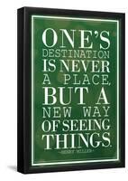 One's Destination Henry Miller Quote-null-Framed Poster