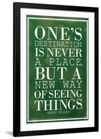 One's Destination Henry Miller Quote-null-Framed Art Print