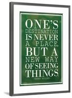 One's Destination Henry Miller Quote-null-Framed Art Print