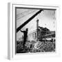 One Side of the War Department While Undergoing Construction-null-Framed Photographic Print