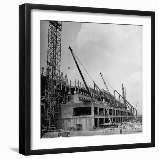 One Side of the War Department While Undergoing Construction-null-Framed Photographic Print