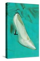 One Silver High-Heeled Shoe-null-Stretched Canvas