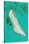 One Silver High-Heeled Shoe-null-Stretched Canvas