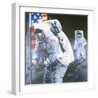 One Small Step for Man- One giant leap for Mankind, 1975-Sandra Lawrence-Framed Giclee Print