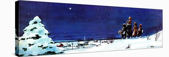 One Snowy Christmas - Jack & Jill-Leonard Vosburgh-Stretched Canvas