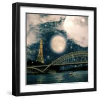 One Starry Night in Paris-Paula Belle Flores-Framed Art Print