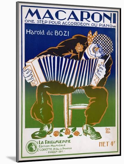 One-Step for Accordeon or Piano-Jan Du Mon-Mounted Art Print