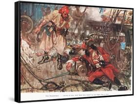 One Stephenson...Bade Him Stand Up and Fight Like a Man, Illustration from-A.D. McClintock-Framed Stretched Canvas