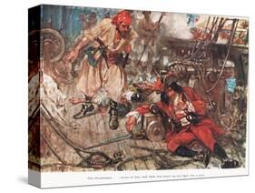 One Stephenson...Bade Him Stand Up and Fight Like a Man, Illustration from-A.D. McClintock-Stretched Canvas