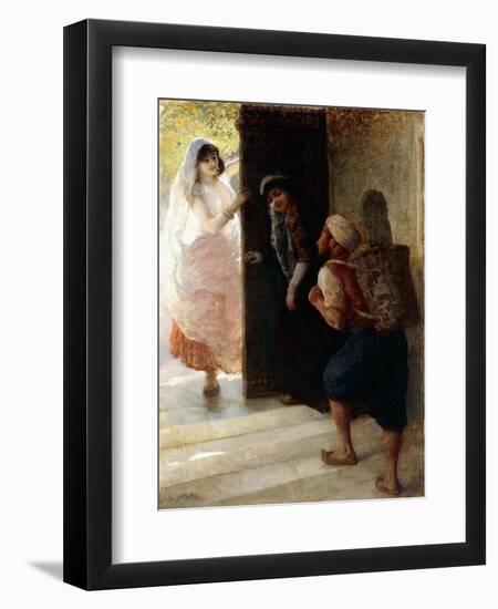 One Thousand and One Nights, the Porter of Bagdad, C.1900-Edwin Lord Weeks-Framed Giclee Print