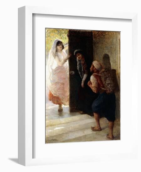 One Thousand and One Nights, the Porter of Bagdad, C.1900-Edwin Lord Weeks-Framed Giclee Print