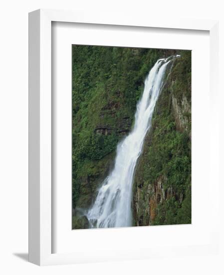 One Thousand Foot Waterfall over the Mountain Pine Ridge, Belize, Central America-Strachan James-Framed Photographic Print