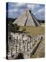 One Thousand Mayan Columns and the Great Pyramid El Castillo, Chichen Itza, Mexico-Christopher Rennie-Stretched Canvas