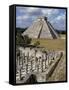 One Thousand Mayan Columns and the Great Pyramid El Castillo, Chichen Itza, Mexico-Christopher Rennie-Framed Stretched Canvas