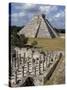 One Thousand Mayan Columns and the Great Pyramid El Castillo, Chichen Itza, Mexico-Christopher Rennie-Stretched Canvas