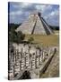 One Thousand Mayan Columns and the Great Pyramid El Castillo, Chichen Itza, Mexico-Christopher Rennie-Stretched Canvas