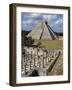 One Thousand Mayan Columns and the Great Pyramid El Castillo, Chichen Itza, Mexico-Christopher Rennie-Framed Photographic Print