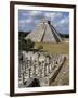 One Thousand Mayan Columns and the Great Pyramid El Castillo, Chichen Itza, Mexico-Christopher Rennie-Framed Photographic Print