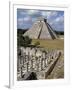 One Thousand Mayan Columns and the Great Pyramid El Castillo, Chichen Itza, Mexico-Christopher Rennie-Framed Photographic Print