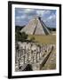 One Thousand Mayan Columns and the Great Pyramid El Castillo, Chichen Itza, Mexico-Christopher Rennie-Framed Photographic Print