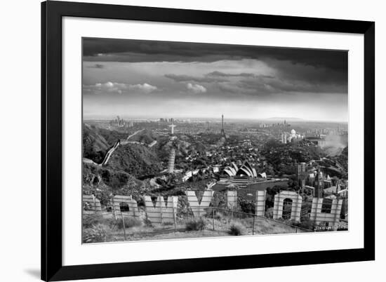 One Too Many Drinks BW-Thomas Barbey-Framed Giclee Print